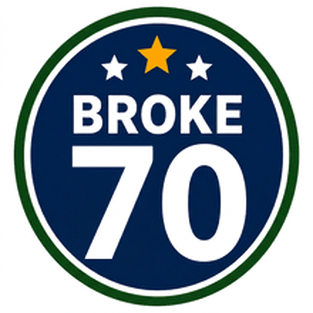 Broke 70 passport stamp